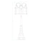 Z-Lite Roundhouse 3 Light Outdoor Post Mounted Fixture, Black And Clear Seedy 569MP3-564P-BK - alternate 4